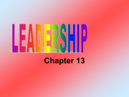 Chapter 13 Leaders