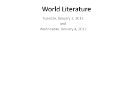 World Literature - inetTeacher.com