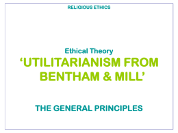 Introduction to Utilitarianism Powerpoint