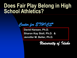 Does Fair Play Belong in High School Athletics?