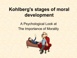 Kohlberg`s stages of moral development