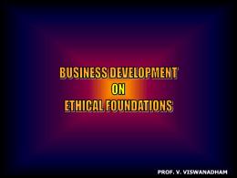 Business Development on Ethical Foundations – MANAGE
