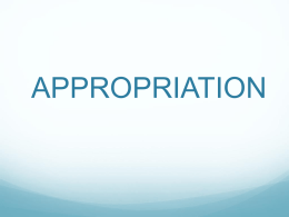 File - APPROPRIATION