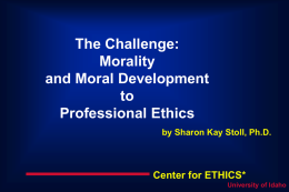 Professional ethics - University of Idaho