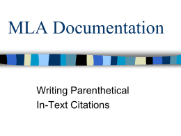 MLA in-text citations