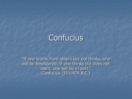 Confucius - mrcjaasianstudies