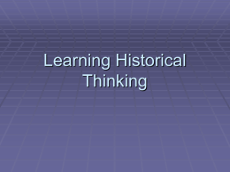 historical thinking intro