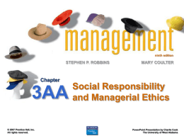 What Is Social Responsibility? - UL2011-2012