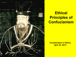 Confucian Ethicsx - IMSA Digital Commons