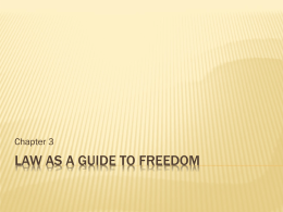 Law as a Guide to Freedom