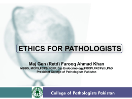 Ethics for Pathologists