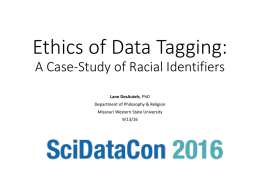 Ethics of Data Tagging