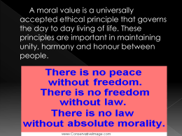 moral values presentation
