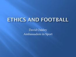 Ethics and Football (PowerPoint presentation)