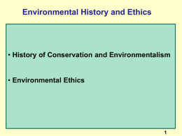 Environmental History and Ethics