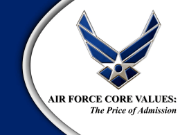 SERVICE BEFORE SELF Air Force Core Values