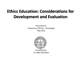 Training in Higher Education: Assessment and Evaluation