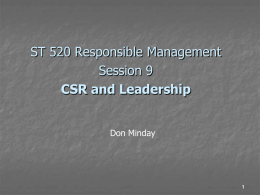 Responsible leadership - ResponsibleManager2012