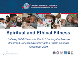 Spiritual and Ethical Fitness - Uniformed Services University of the