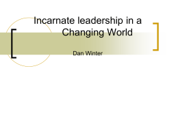 Incarnational Leadership in a Changing World