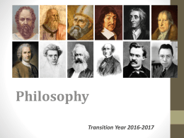 Transition Year Philosophy