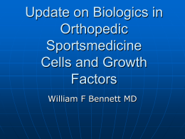 Update on Biologics in Orthopedic Sportsmedicine