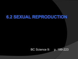 6.2 Sexual Reproduction