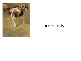 Loose ends - tewksapbio
