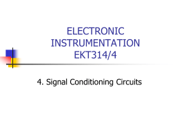 EKT314/4 - ELECTRONIC INSTRUMENTATION