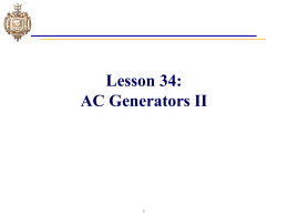 AC Generators II