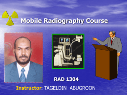 Mobile Radiography Course