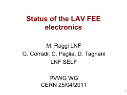 Status of FEE electronics