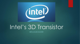 Intel`s 3D Transistor