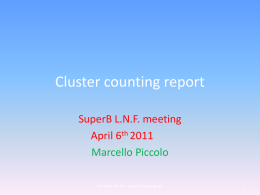 Cluster counting report