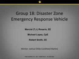 Group 18: Disaster Zone Emergency Response Vehicle