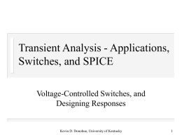 Transient Circuit Analysis Applications and SPICE
