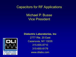 Capacitors for RF Applications