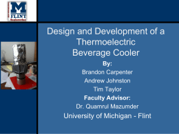 Design and Development of a Thermoelectric Beverage Cooler