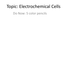 Topic: Electrochemistry