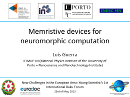 Luis Guerra – Memristive Devices for Neuromorphic Computation