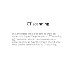 CT scanning - SCIS PHYSICS