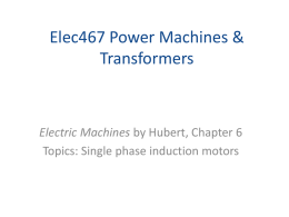 Elec467 Power Machines & Transformers