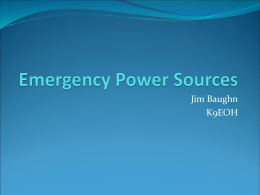 Emergency Power - Owen County Homesteaders