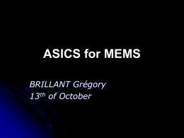 ASICS for MEMS
