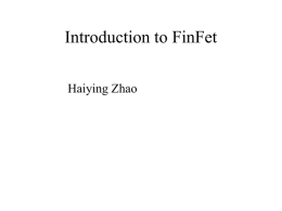 Introduction to FinFet