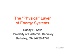 The Physical Layer of Energy Systems
