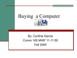 Buying a Computer - California State University, Fresno
