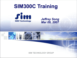 SIM300 Training