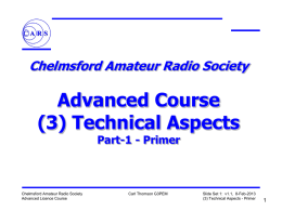 Technical Aspects-1 - Primer