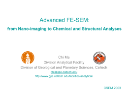 Advanced FE-SEM: from nano-imaging to chemical and